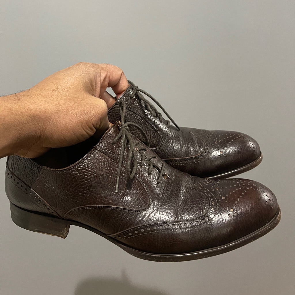 Vintage Fratelli Rossetti Genuine Brogues Shoes Brown Sz 6